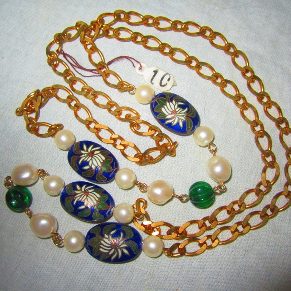 5 for $25 New BAKED ENAMEL Bauble & Chain Necklace - Picture 2 of 2